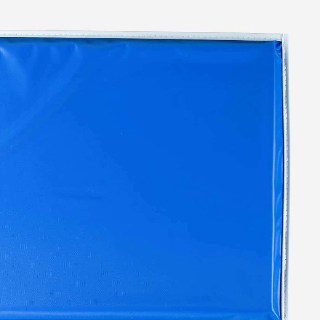 KinderMat, 1" Thick KinderMat, 4-Section Rest Mat, 45" x 19" x 1", Red/Blue with Grey Binding, Great for School, Daycare, Travel, and Home, Made in The USA