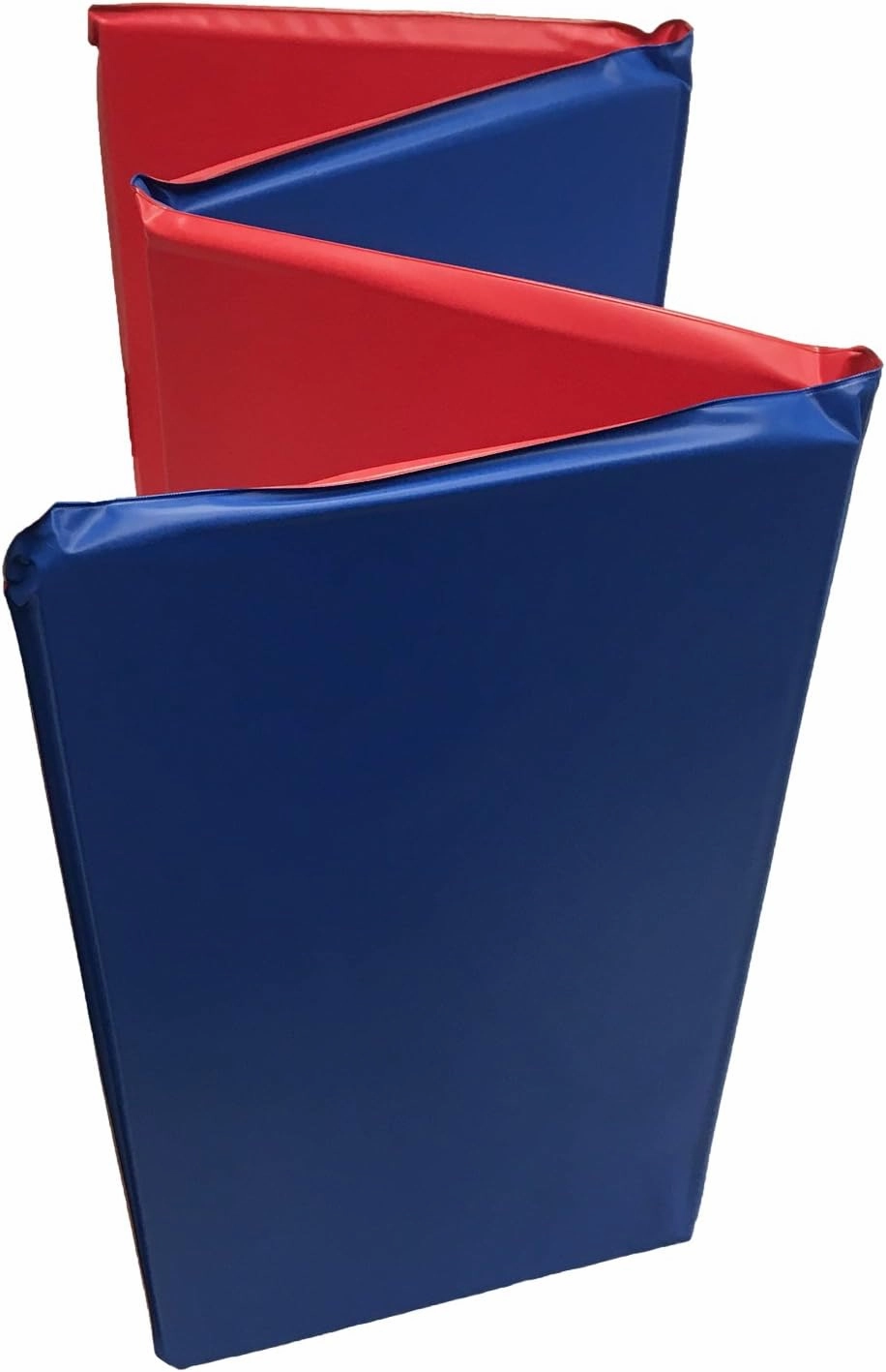 KinderMat, 5/8" Thick, 4-Section Rest Mat, 45" x 19" x 5/8", Red/Blue, Great for School, Daycare, Travel, and Home, Made in The USA