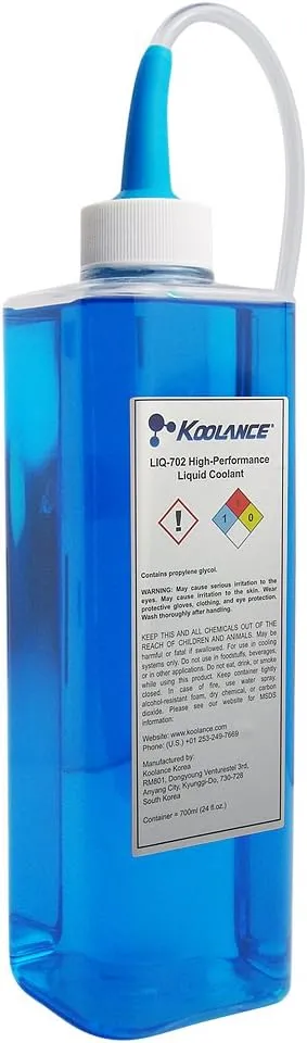 Koolance LIQ-702BU-B 702 Liquid Coolant, High-Performance, UV Blue, 700ml (24 fl oz)