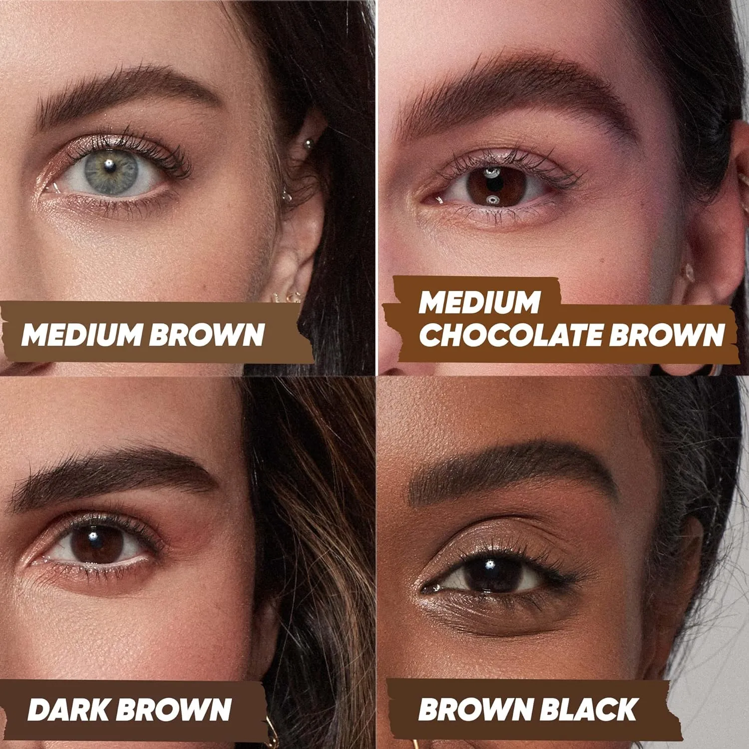 Kosas Air Brow Tinted Gel with Clean, Vegan Ingredients for Fluffy, Full and Healthy Brows, Longwear (Dark Brown)