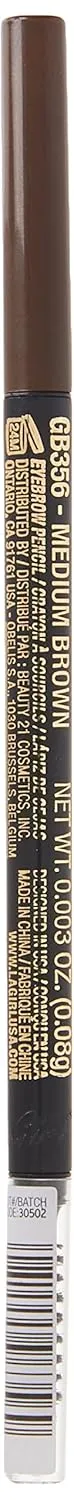 L.A. Girl Shady Slim Brow Pencil, Medium Brown GB356 (Pack of 3)