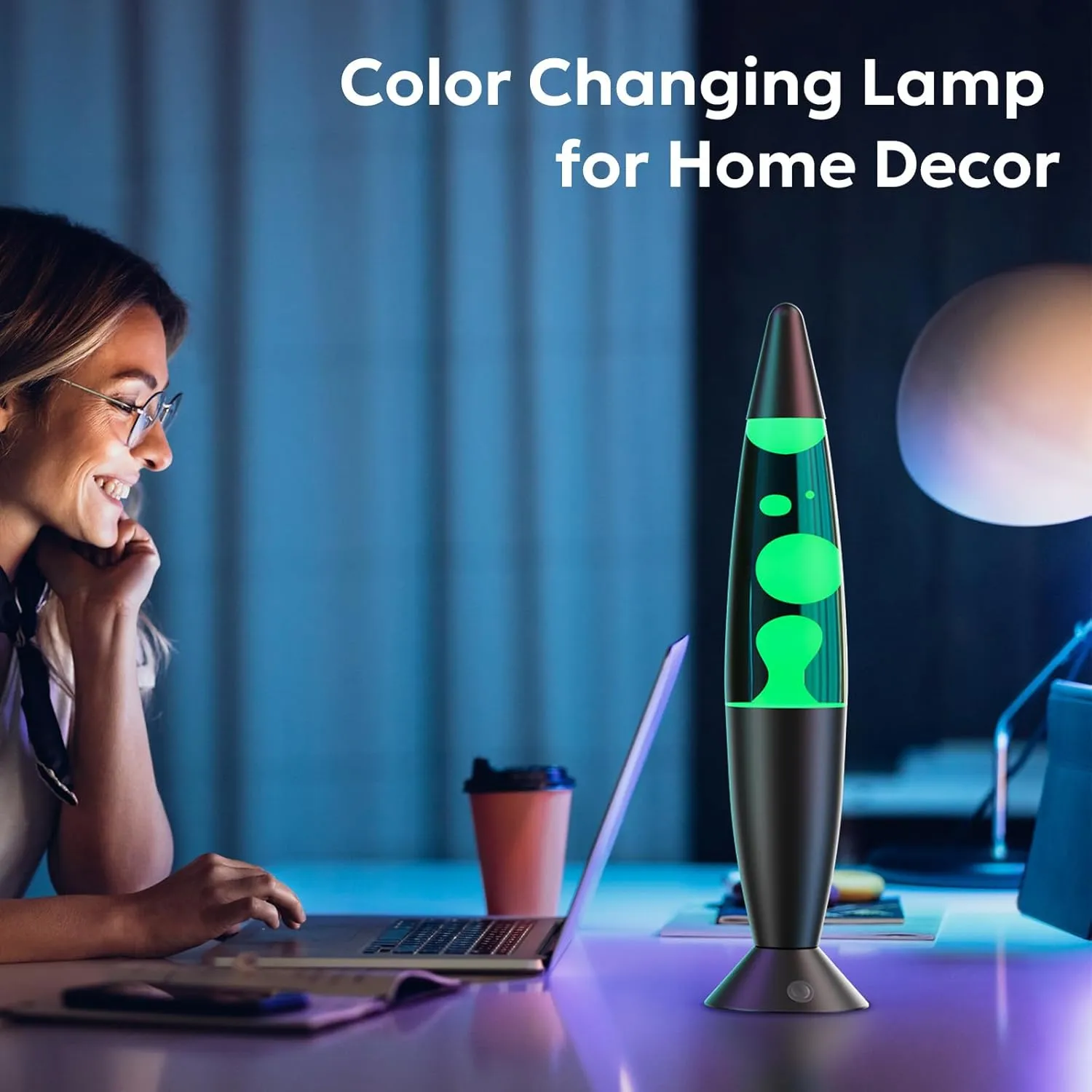 Large Black 17 Colors Changing LED Liquid Motion Lamps with Remote 16 Inch Giant Color Changing Lamp Relax Mood Night Light for Kids Adults Blue Red Pink Purple Green Classic Table Lamp for Boys Girls