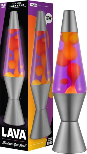 Lava® Lamp - 14.5" Purple Sunset - The Original Motion Light - Yellow Wax and Purple Liquid - Item #2635 (Amazon Exclusive)