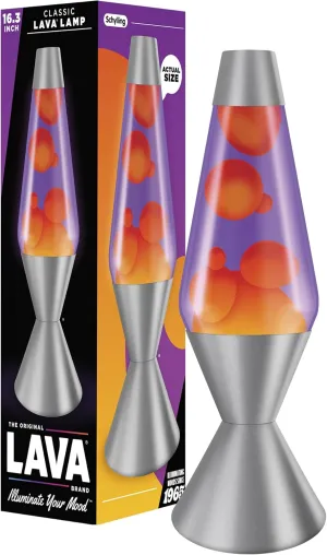 LAVA The Original Lamp - Large 52oz 16.3" - Vivid Twilight - Classic Liquid Motion Lamp - Orange and Purple Liquid - Item #5119 (Amazon Exclusive)