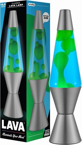 Lava® Lamp - 14.5" Deep Ocean - The Original Motion Light - Yellow/Green Wax and Blue Liquid - Item #2634 (Amazon Exclusive)