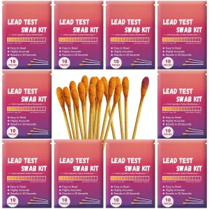 Lead Test Swab Kit Bag Pack 100 Pcs Use Water for Testing Thermos Paint Ceramic Tableware Mugs (LSB100)