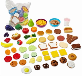 Learning Resources New Sprouts Complete Play Food Set - 50 Pieces, Ages 2  Toddler Play Food, Kitchen Play Food, Play Food Sets for Kids