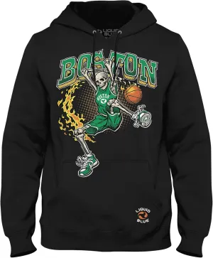 Liquid Blue Boston Dunker Basketball Skeleton Hoodie