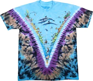 Liquid Blue Men's Nature Underwater Dolphins Coral Reef