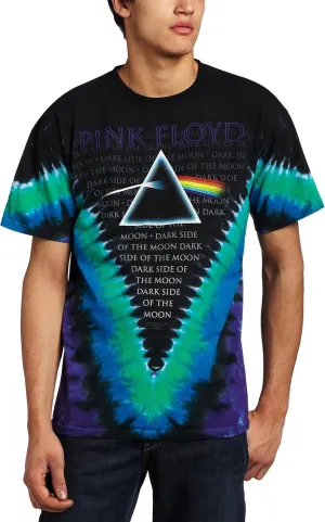 Liquid Blue Men's Pink Floyd Dark Side V-Dye T-Shirt