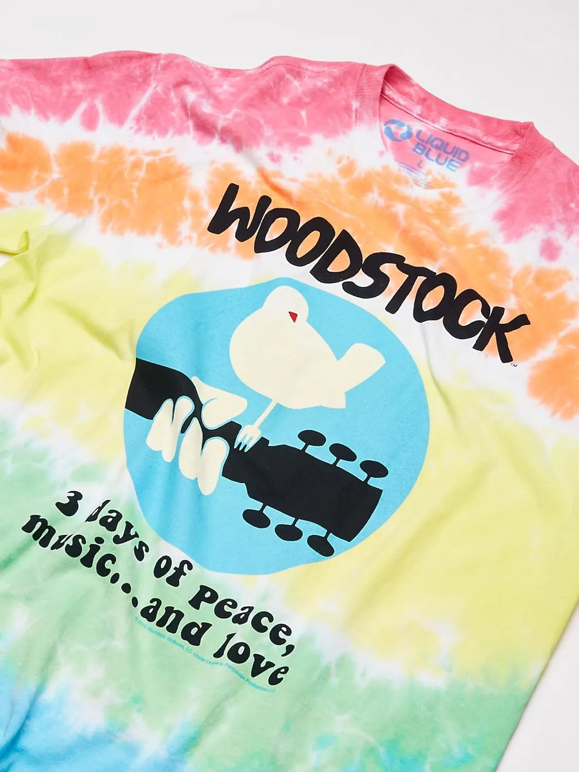 Liquid Blue Men's Woodstock Banded Tie Dye Short Sleeve T-Shirt