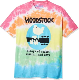 Liquid Blue Men's Woodstock Banded Tie Dye Short Sleeve T-Shirt