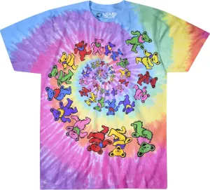 Liquid Blue Plus Size Grateful Dead Spiral Bears Tie Dye Short Sleeve Tee