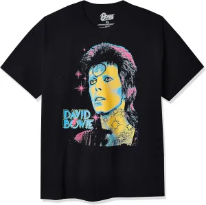 Liquid Blue Unisex-Adult Standard David Bowie Ziggy Retro Print T-Shirt