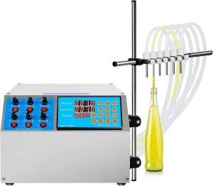 Liquid Filling Machine, 6-Head Liquid Filling Machine, 500W 169oz Auto Bottle Filler, Bottle Filler Machine, for Mineral Water, Beverage, Food, Condiment, Lotion, Daily Chemical Liquid