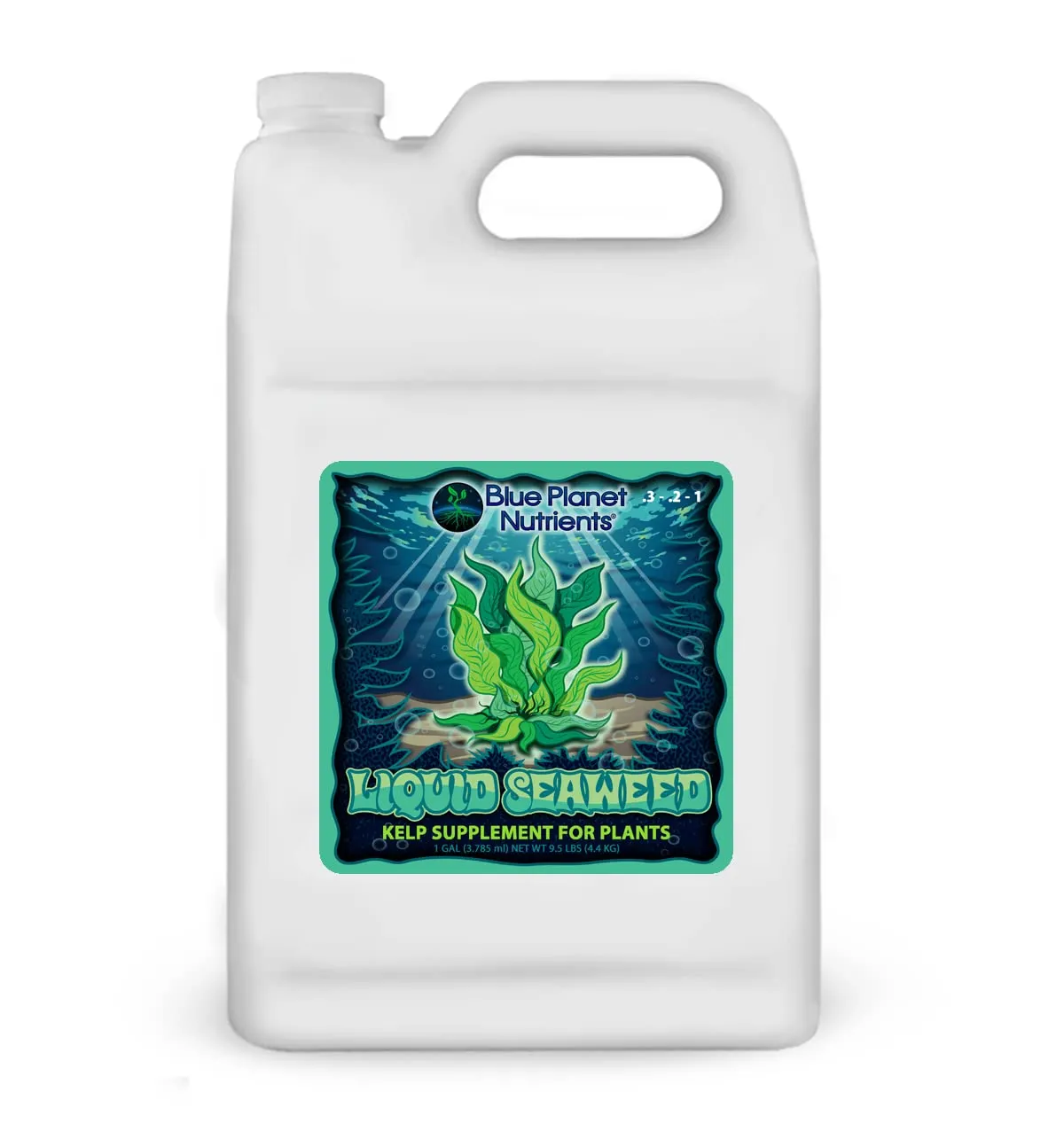 Liquid Seaweed for Plants (128 oz) Gallon | Concentrated Liquid Kelp Supplement | Makes UP to 1,890 GALLONS | for All Plants & Gardens | Blue Planet Nutrients
