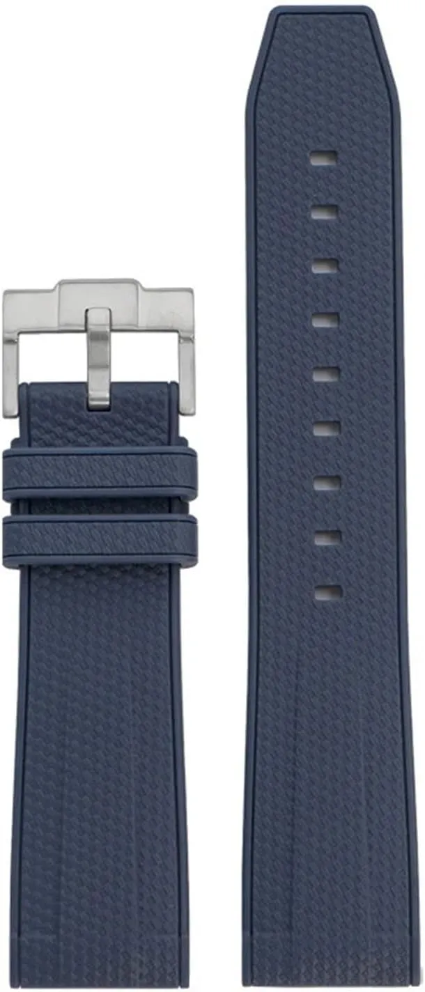 Liquid Silicone Strap 20mm 22mm Stainless Steel Buckle Quick Release Waterproof Diving Men Women Replace Band Watch Accessories(Blue,20mm)