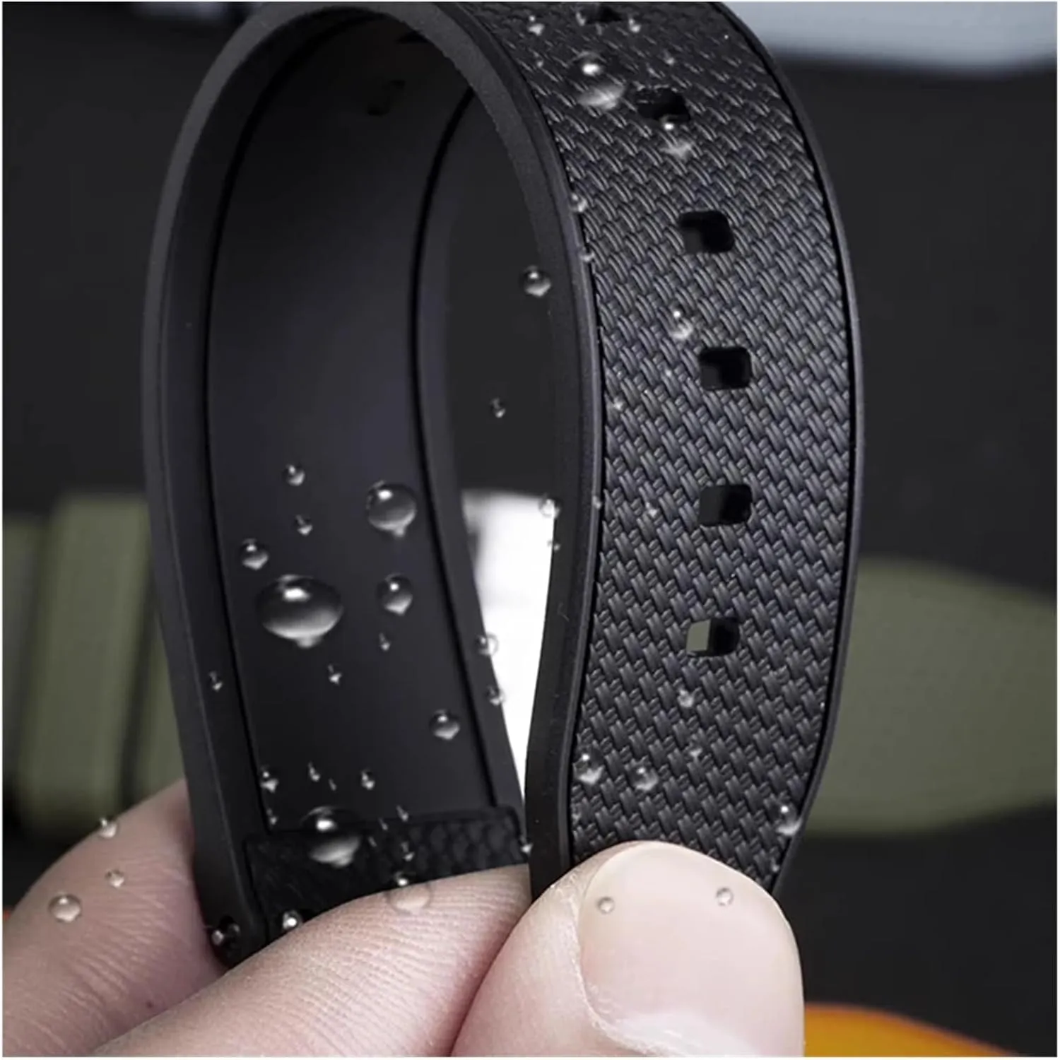 Liquid Silicone Strap 20mm 22mm Stainless Steel Buckle Quick Release Waterproof Diving Men Women Replace Band Watch Accessories(Blue,20mm)