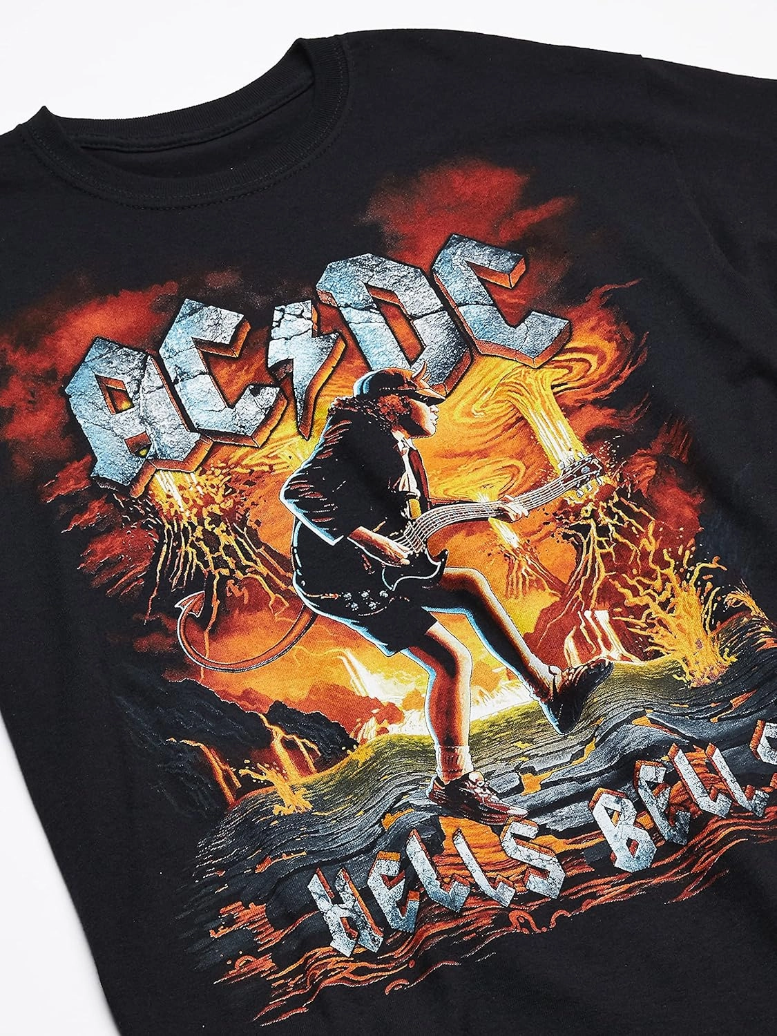 Liquid Blue Unisex-Adult Ac/Dc Rock Eruption Short Sleeve T-Shirt