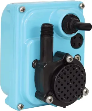 Little Giant 1-MA 115 Volt, 170 GPH Direct Drive Small Submersible Aluminum Water Transfer or Circulation Pump for Industrial, Commercial or Home use with 6-Ft. Cord, Blue, 521203