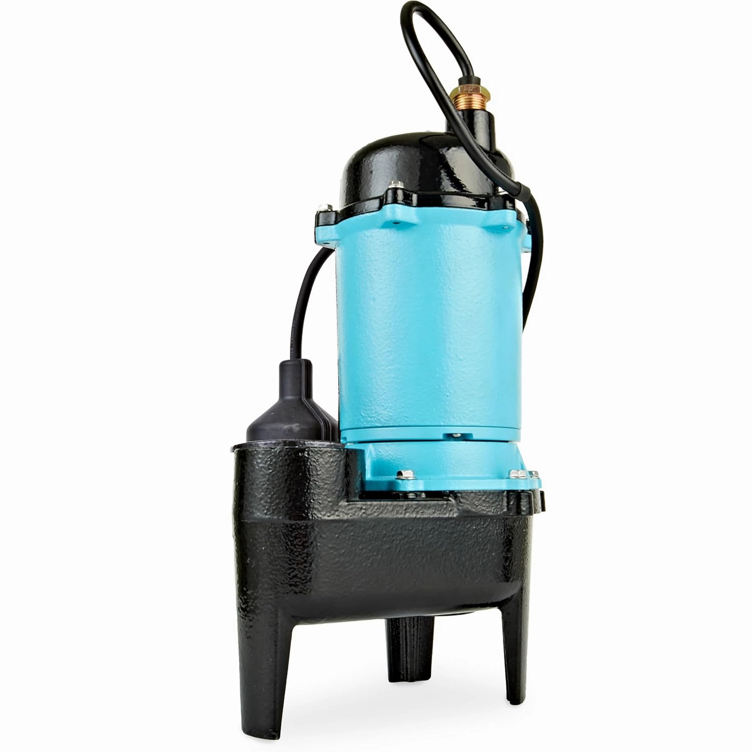 Little Giant BSWC50T 1/2 HP, 115 Volt, 4920 GPH Automatic Submersible Cast Iron Sewage Pump with Tethered Float Switch and 10-Ft. Cord, Blue, 511256