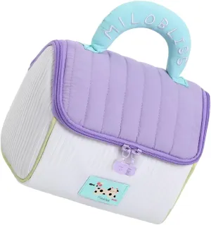 Lovely House Makeup Bag Large Capacity Toiletry Bag Handheld Cosmetic Bag Skincare Storage Bag Travel Wash Bag for Woman, Purple, as the pic show