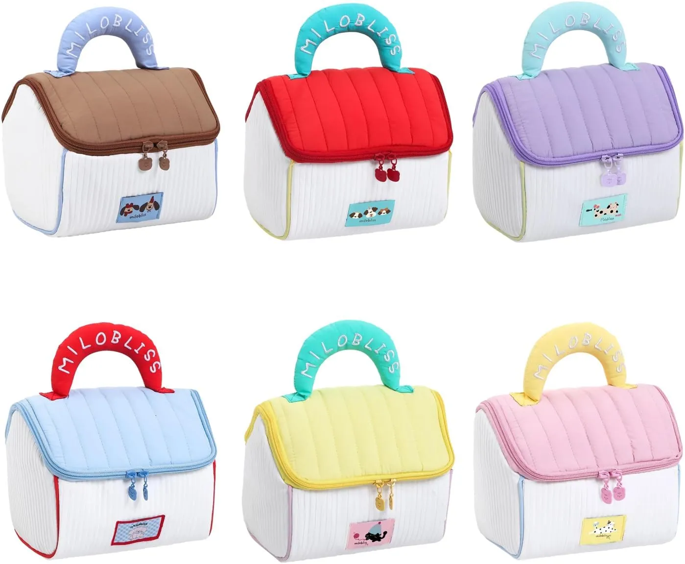 Lovely House Makeup Bag Large Capacity Toiletry Bag Handheld Cosmetic Bag Skincare Storage Bag Travel Wash Bag for Woman, Purple, as the pic show