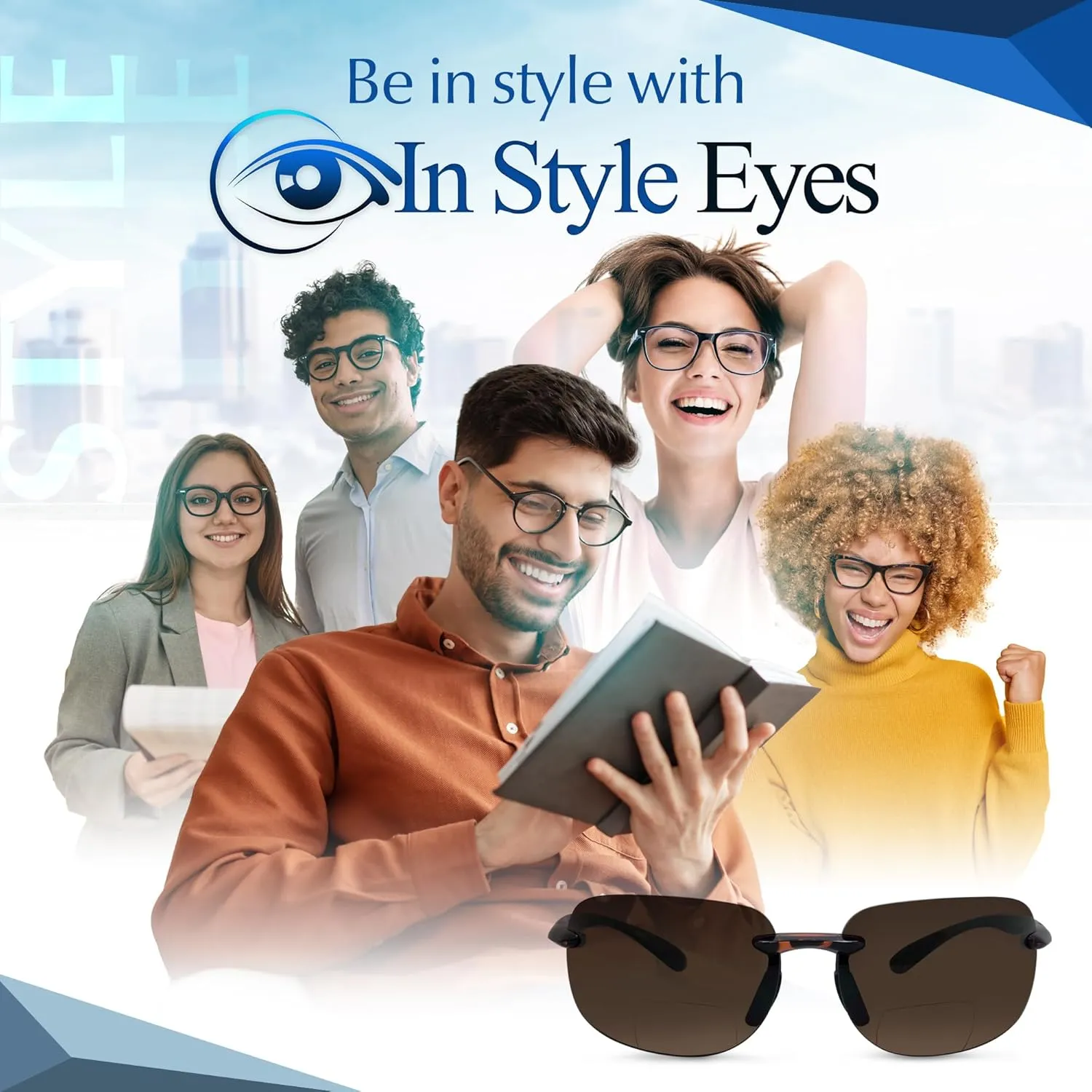 Lovin Mawi Bifocal Wrap Around Sunglasses, Polarized Reading Glasses Reduce Sun Glare, Near Invisible Line Lens, Tortoise, 2.5x
