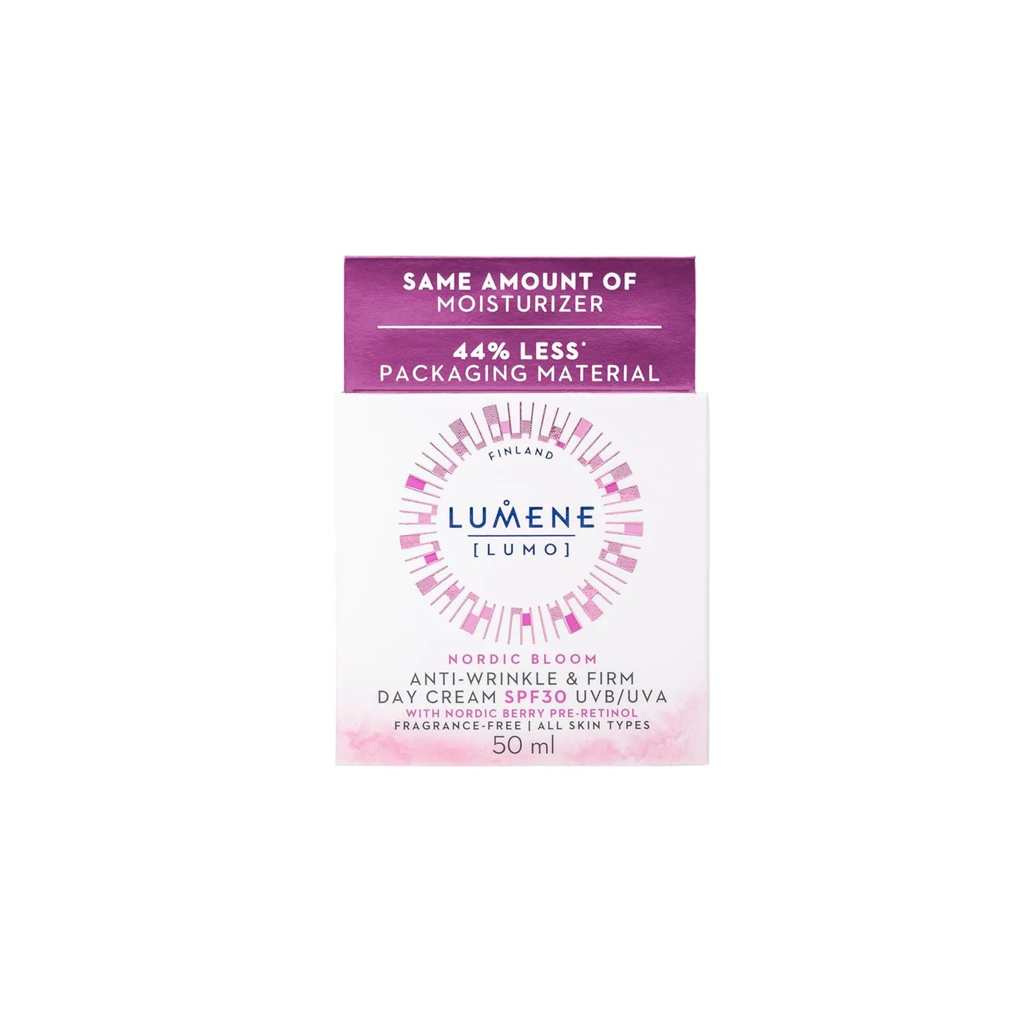 Lumene Nordic Bloom [Lumo] Anti-Wrinkle & Firm Day Moisturizer - Anti Aging Cream for Visibly Firm, Radiant & Smooth Skin - Formulated with Pre-Retinol Complex   Lingonberry Extract (1.7 oz)