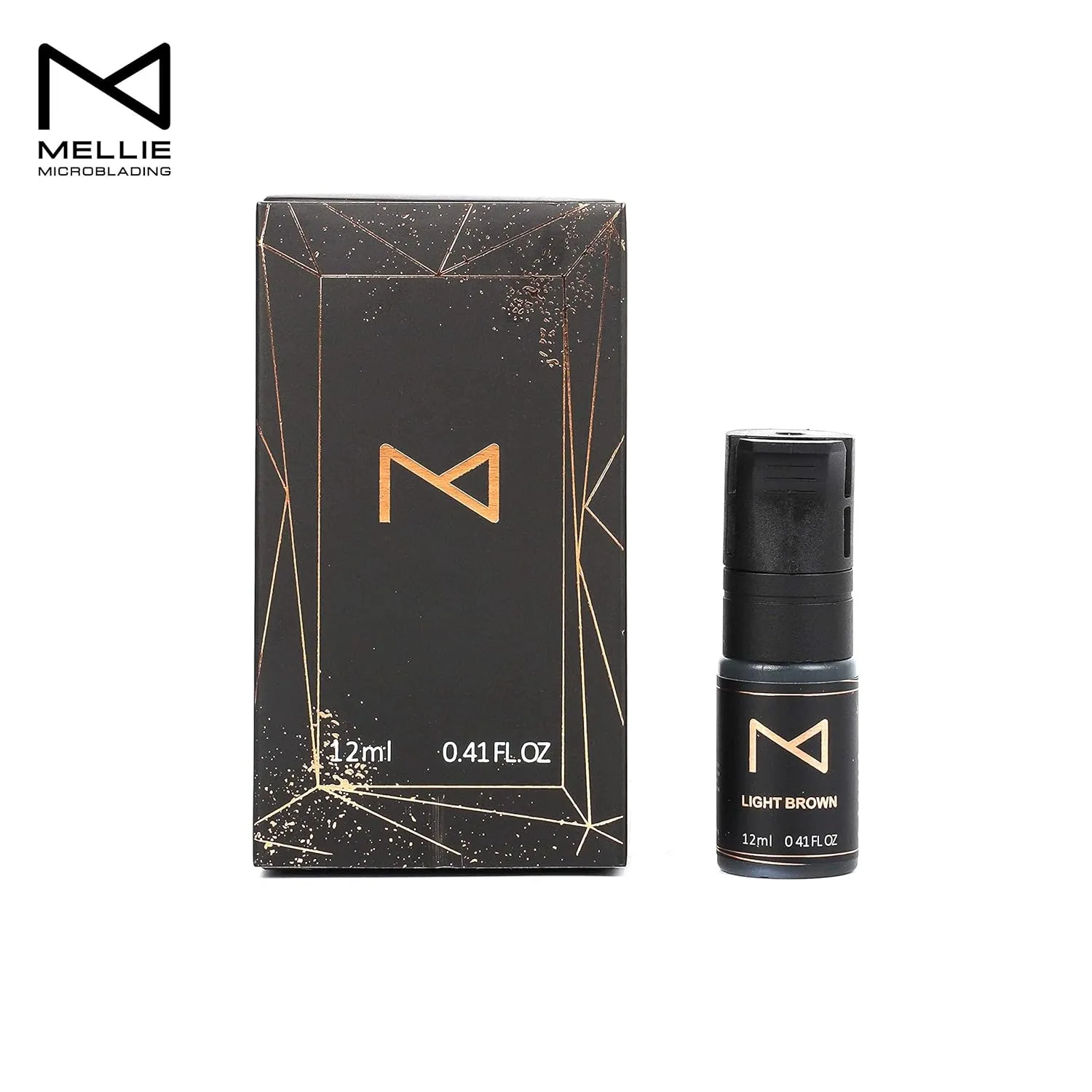 M Cosmetic LIQUID Pigment For Eyebrow Powder Brows, Nano Brow, Shading Permanent Makeup, Microblading - Machine Use - No Mixing - For Professionals Only -12ml (Light Brown)