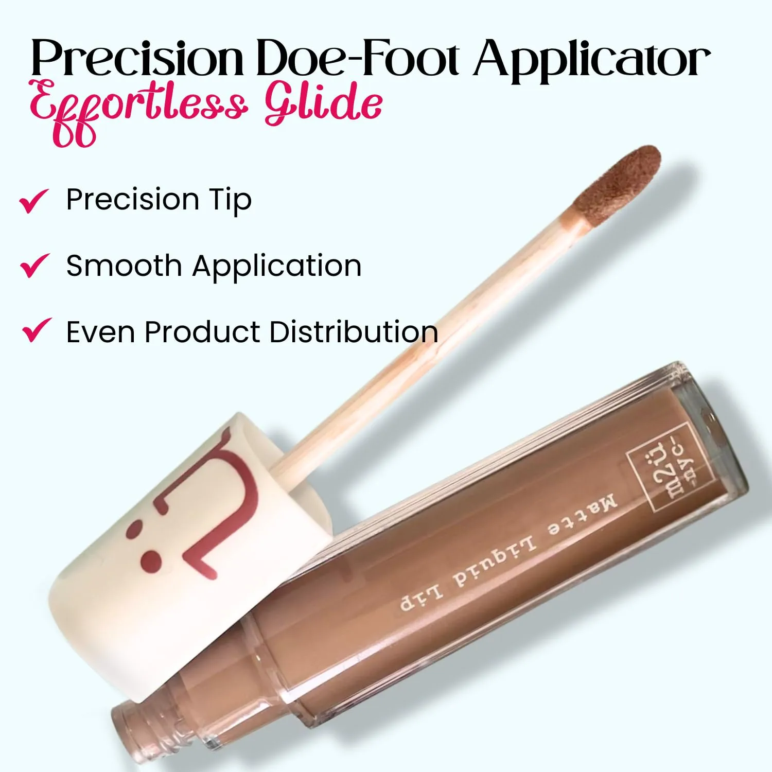 M2U NYC (Coffee Dark Brown Matte Liquid Lipstick – Long Lasting High Impact Color with Up to 17H Wear – Matte Lipstick for Women – No Budge, Lightweight Creamy Vegan Formula Infused with Jojoba Oil