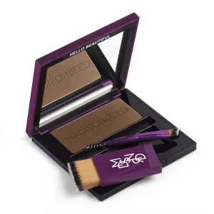 Madison Reed Root Touch Up   Brow Filler, Terra Medium Brown, Instant Gray Coverage, Fills in Brows & Thinning Hairlines, Temporary Concealing Powder, 0.13 oz (60 uses)
