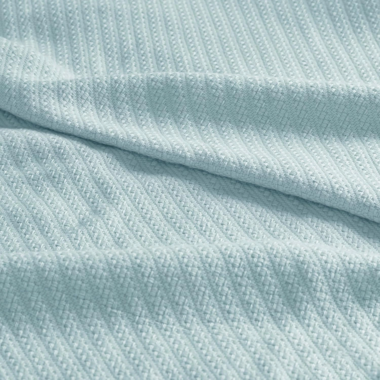 Madison Park Liquid Cotton Luxury Blanket Premium Soft Cozy 100% Ring Spun Cotton For Bed , Couch or Sofa, King, Light Blue