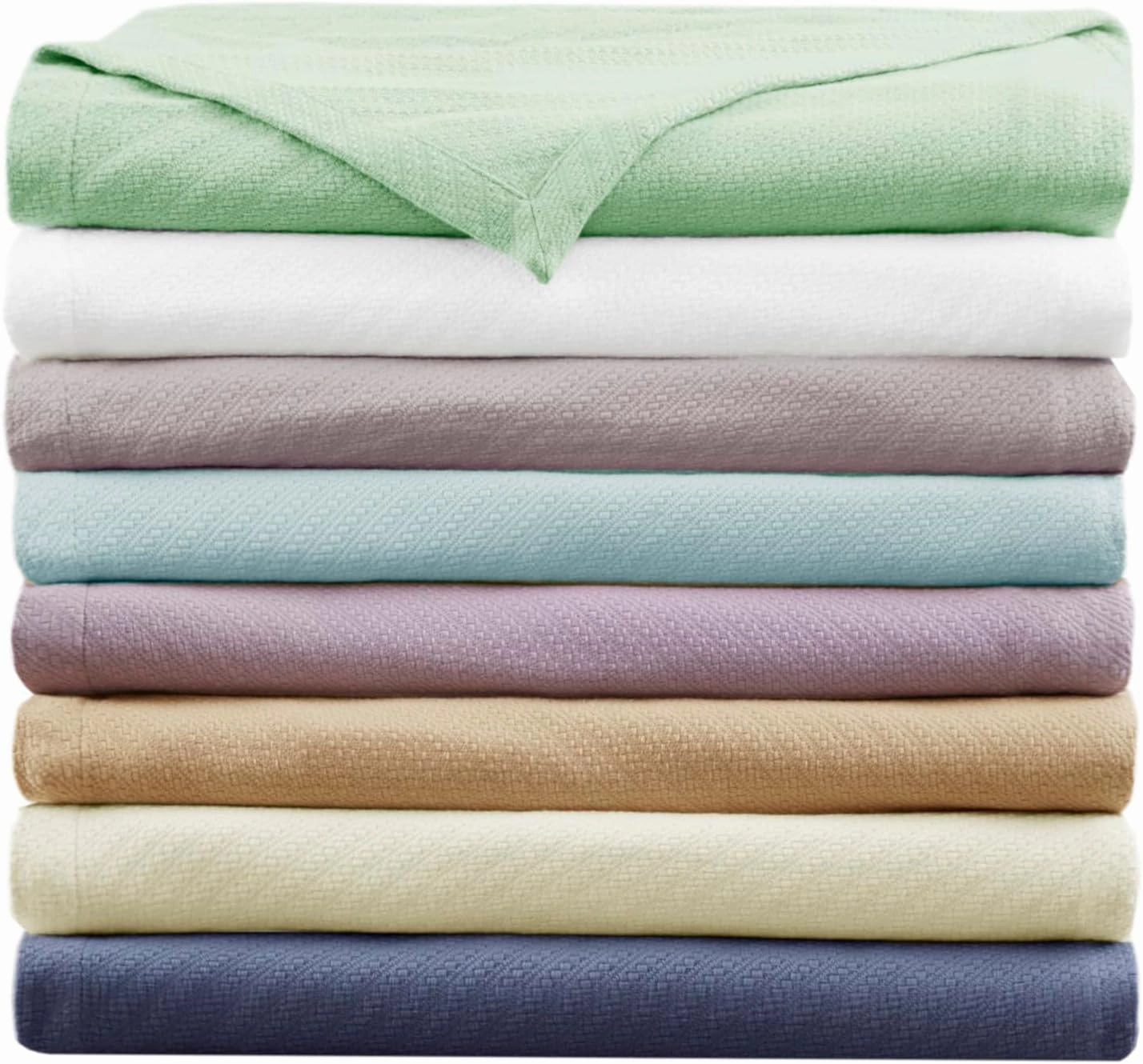 Madison Park Liquid Cotton Luxury Blanket Premium Soft Cozy 100% Ring Spun Cotton For Bed , Couch or Sofa, King, Light Blue