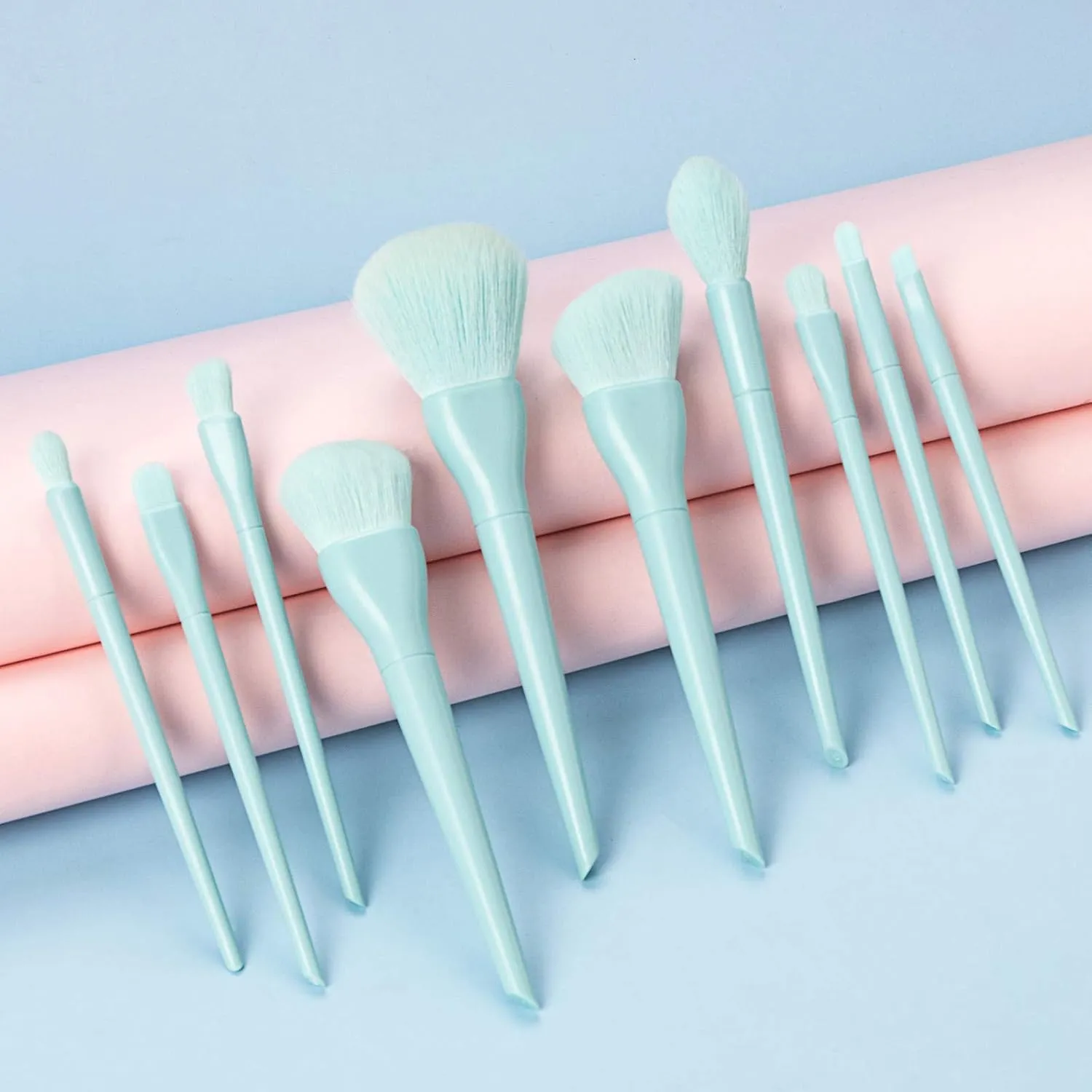Make Brushes Cosmetic Eyeliner 10PCS Concealer Eyebrow Foundation Up Brush Makeup Products(Blue,One Size)