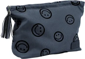 Makeup Bag Small Cosmetic Pouch: Cosmetic Bag for Purse - Cute Make up Bags with Tassel - Gifts for Teen Girl (03-Dark Blue)
