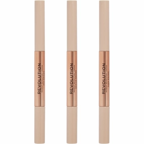Makeup Revolution Fluffy Brow 2-In-1 Blade Pencil & Clear Brow Gel Duo
