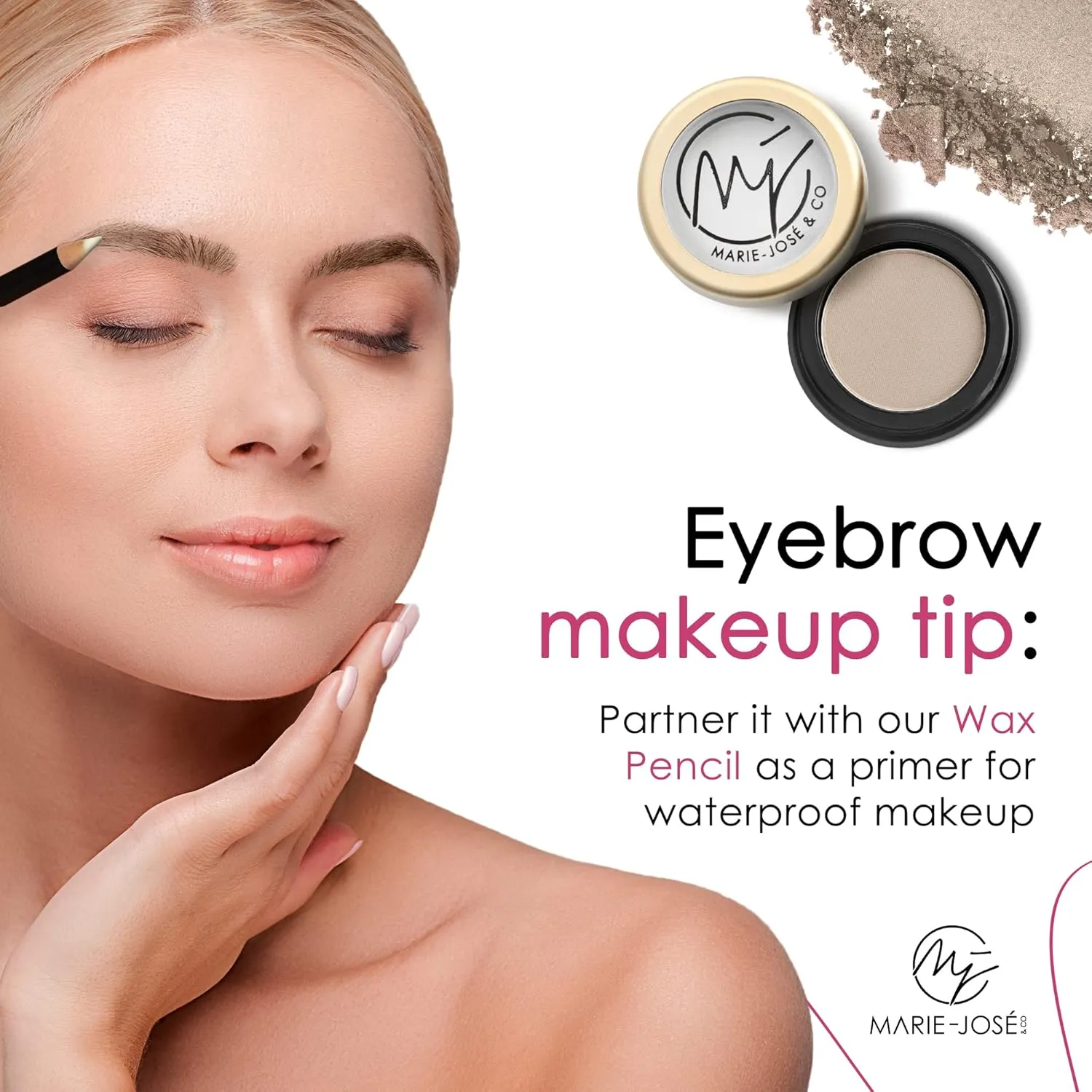 Marie-José & Co Blond Eyebrow Powder with a Soft Finish for Naturally Looking Brows all Day