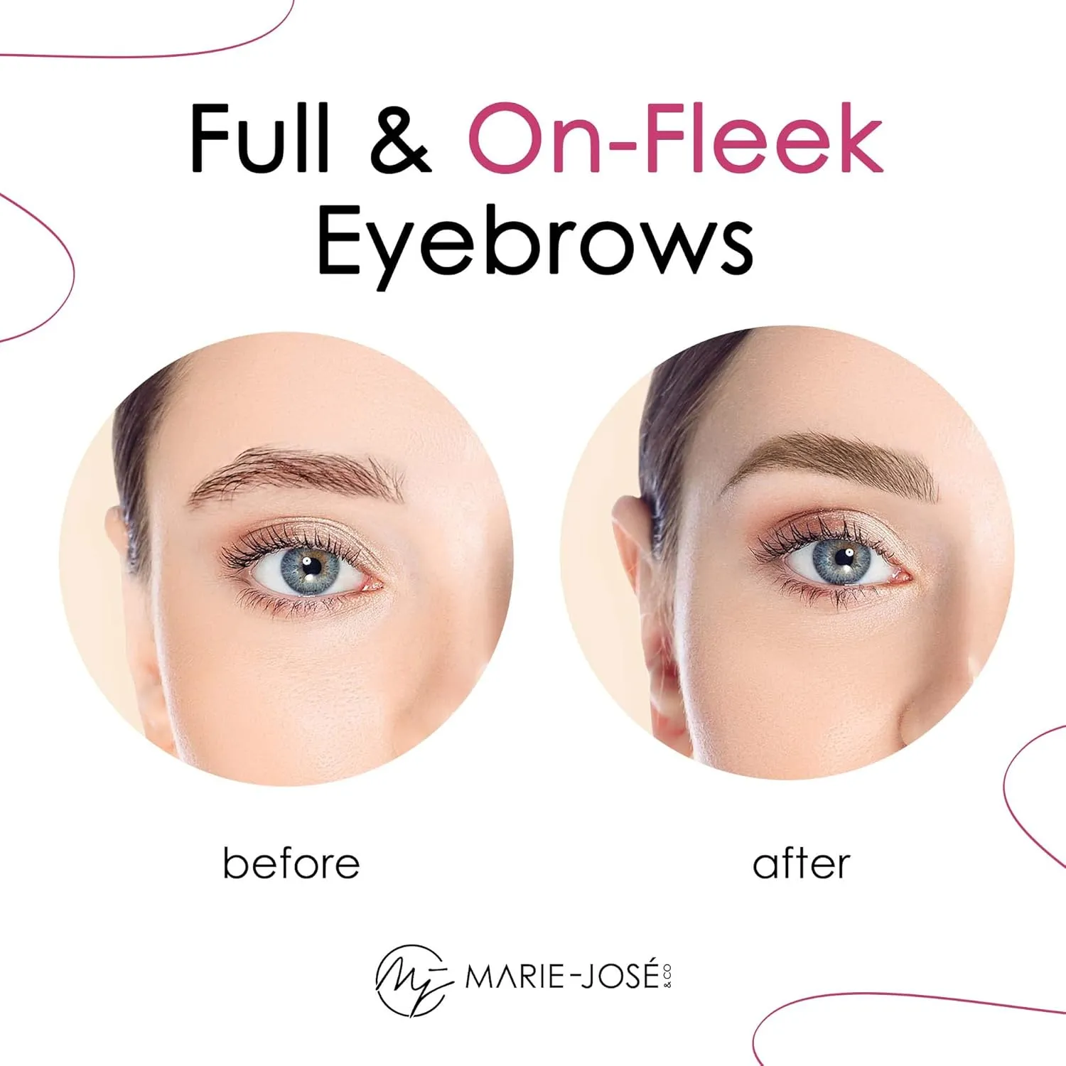 Marie-José & Co Henna Brow Tinting Kit Blonde Dye, Eyebrow Spot Coloring, Long-Lasting Eyebrow Powder, Water & Smudge Proof, 5 Sachets, Good for 50 Applications