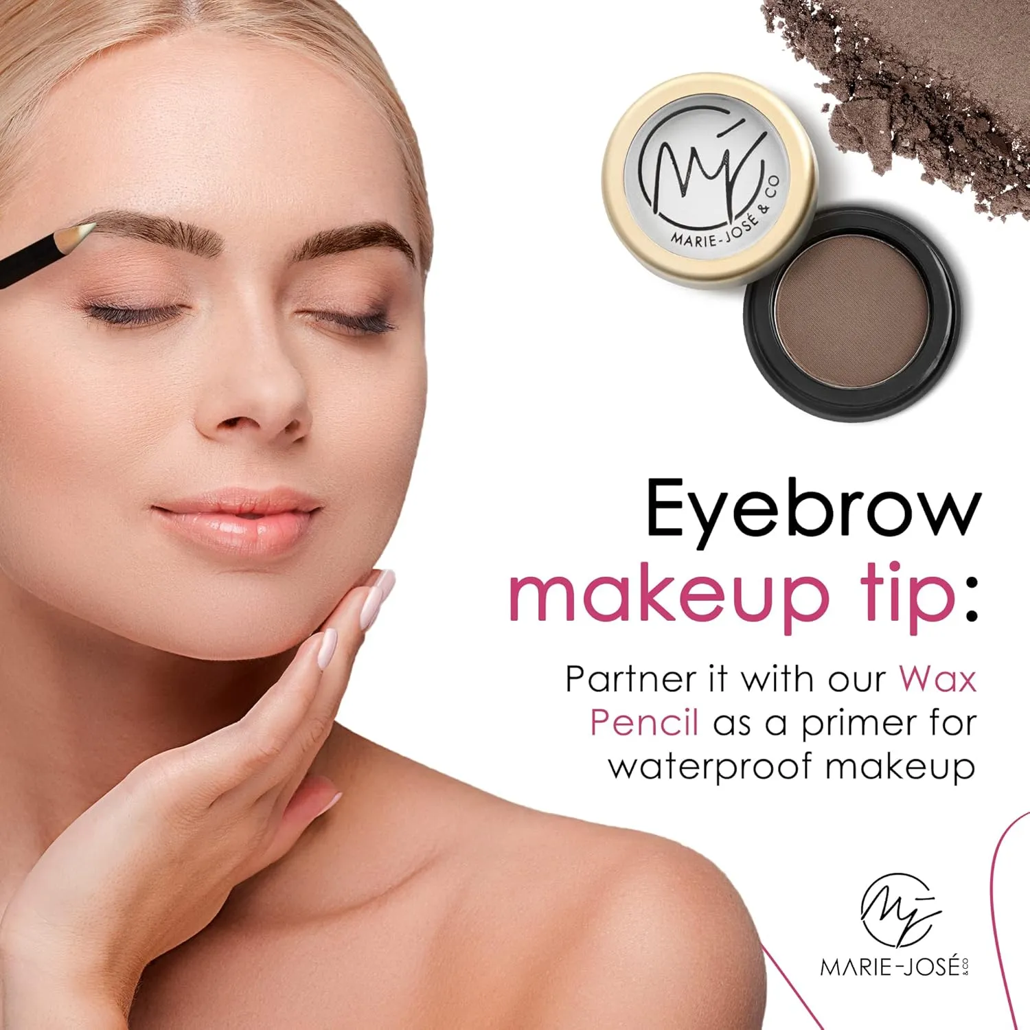 Marie-José & Co Medium Brown Eyebrow Powder - Perfect eyebrows, powder smooth!