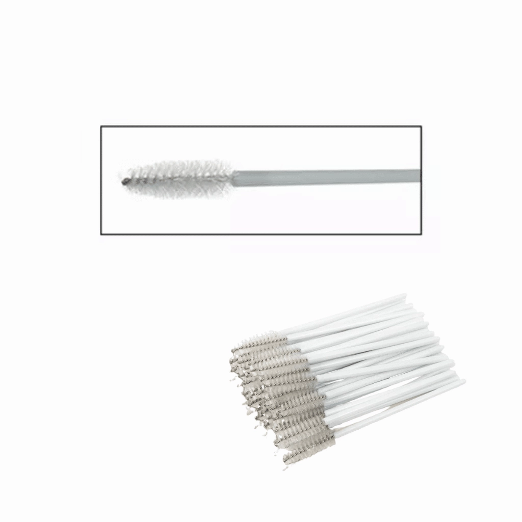 Matte Disposable Eyebrow Brush / Mascara Wand / Spoolies with Tube