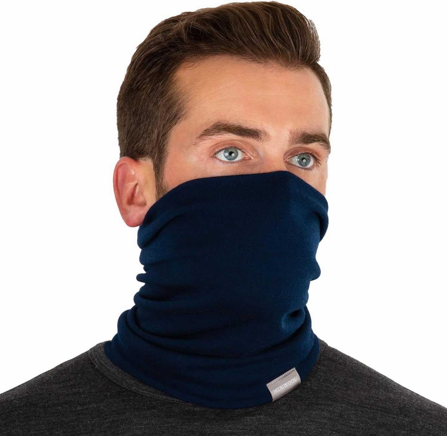 MERIWOOL 100% Merino Wool Ski Neck Gaiter Winter Neck Warmer for Women and Men