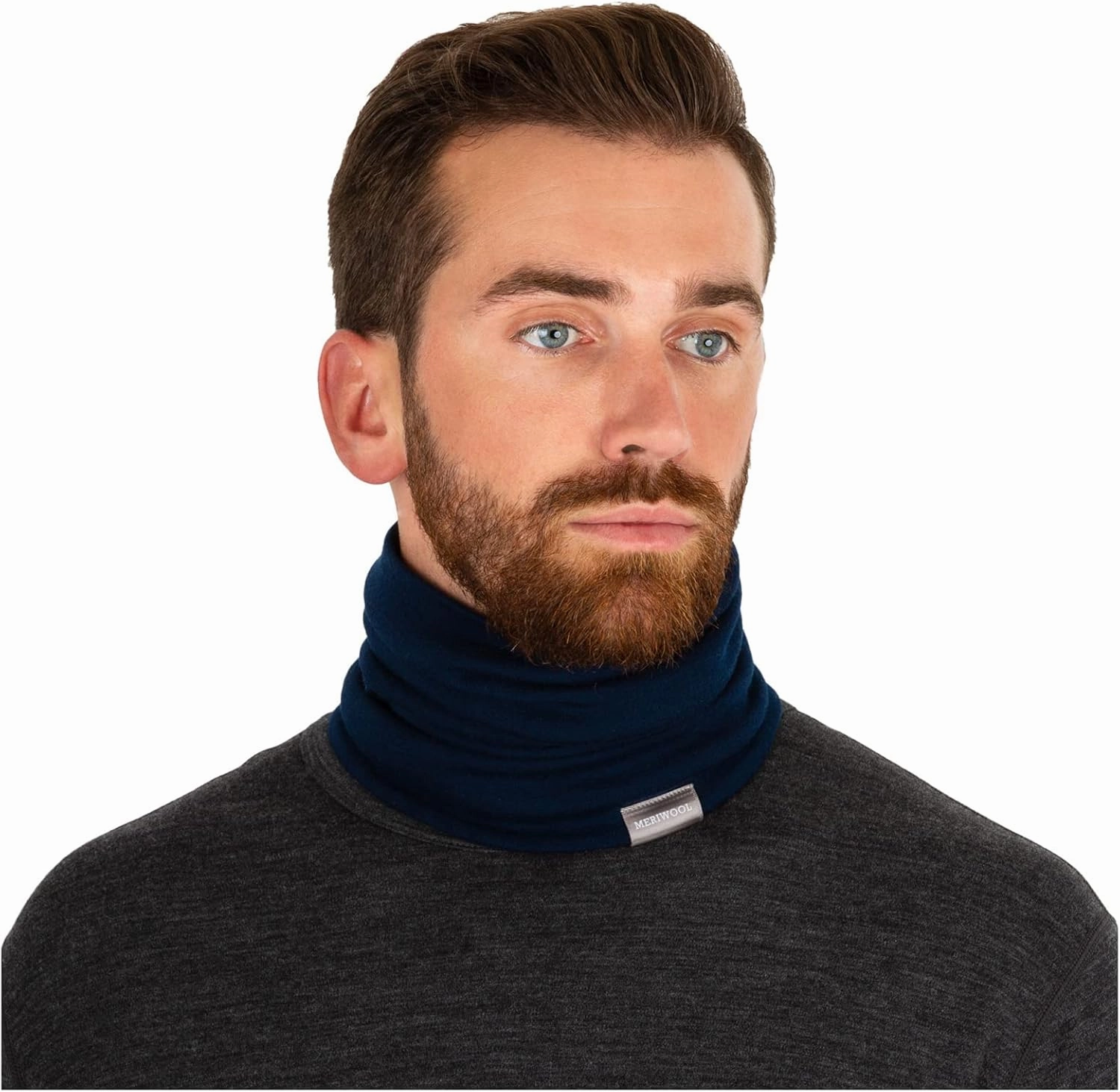 MERIWOOL 100% Merino Wool Ski Neck Gaiter Winter Neck Warmer for Women and Men