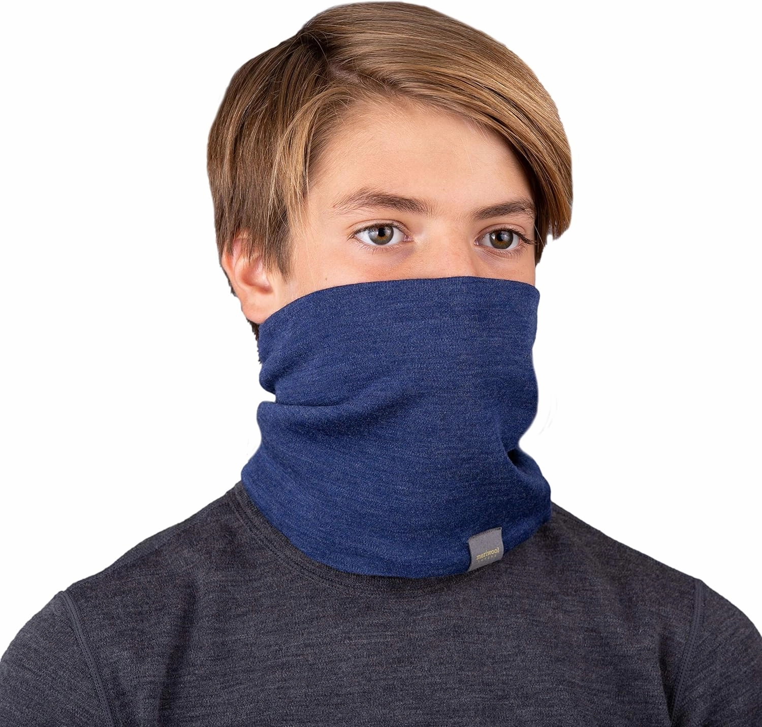 MERIWOOL Kids Merino Wool Neck Gaiter Midweight Winter Neck Warmer