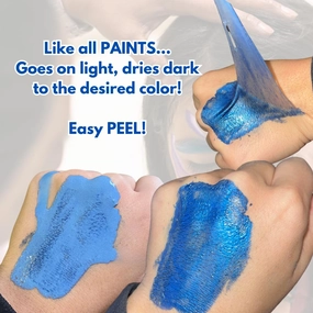 Metallic Blue 32 Oz - Body Paints for Adults and Kids, Creates Stitch, Sonic, Dory, Genie Face Paint & Cosplay, Shimmery Face Paint