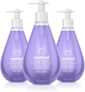 Method Gel Hand Wash, French Lavender, Biodegradable Formula, 12 fl oz (Pack of 3)