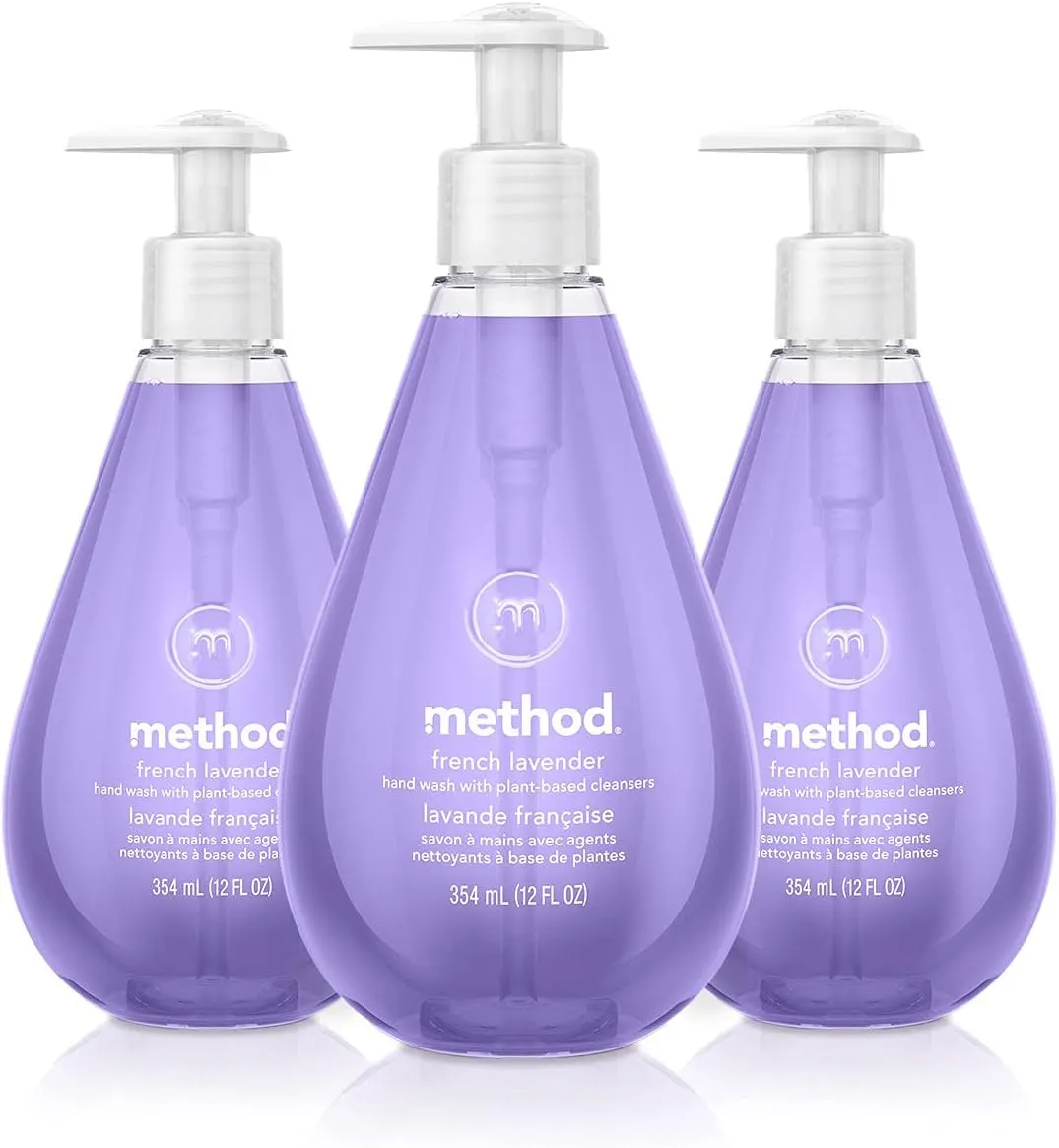 Method Gel Hand Wash, French Lavender, Biodegradable Formula, 12 fl oz (Pack of 3)