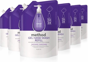 Method Gel Hand Soap Refill, French Lavender, 34 Fl Oz (Pack of 6)