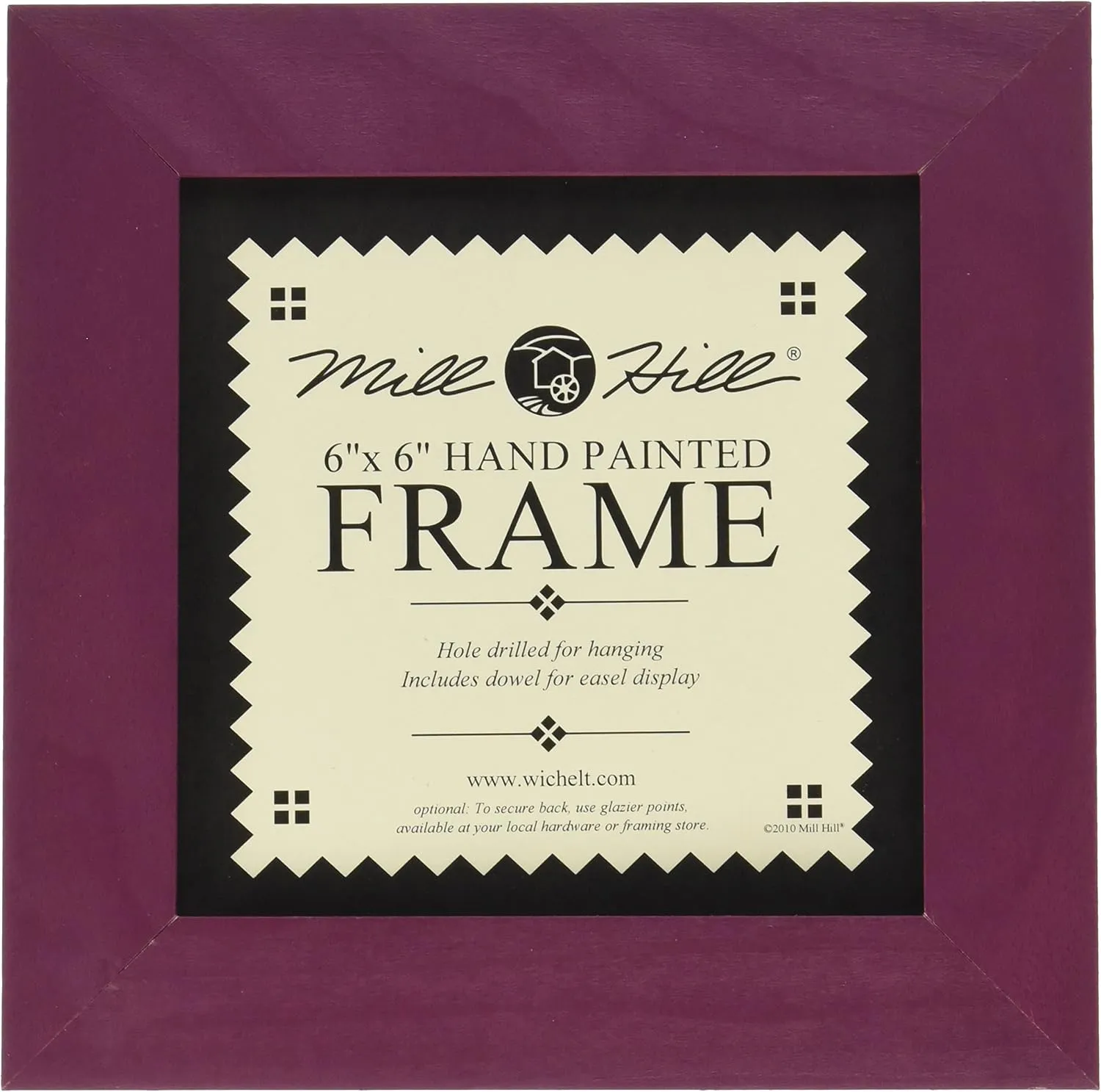Mill Hill Wooden Frame 6"X6", Matte Plum