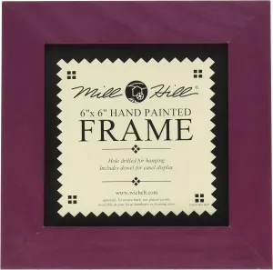 Mill Hill Wooden Frame 6"X6", Matte Plum